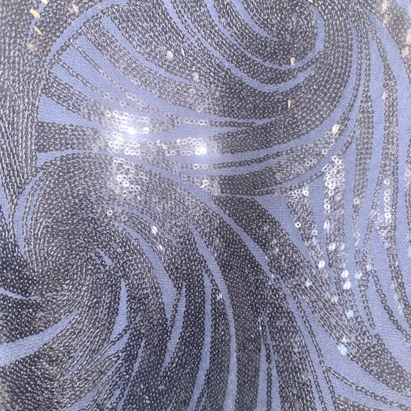 Marie Saint Pierre - navy blue skirt with black sequin front - Picture 2 of 5